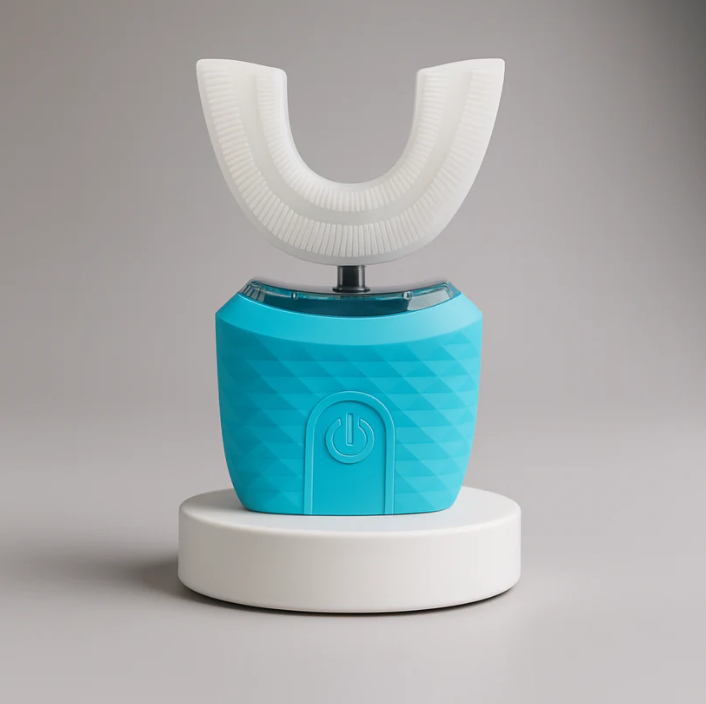 Brush360 – 360° Otomatik U Tipi Diş Fırçası (Şarjlı, Yetişkin & 3 Farklı Mod)